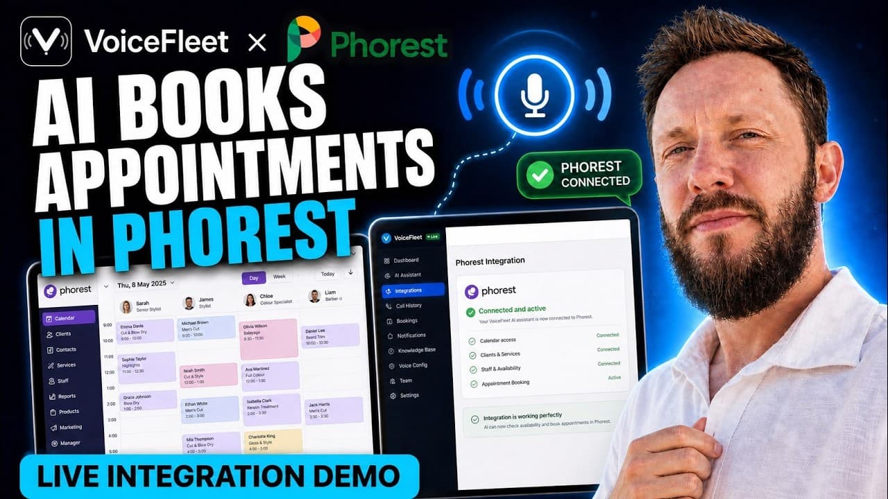 VoiceFleet booking a salon appointment with Phorest