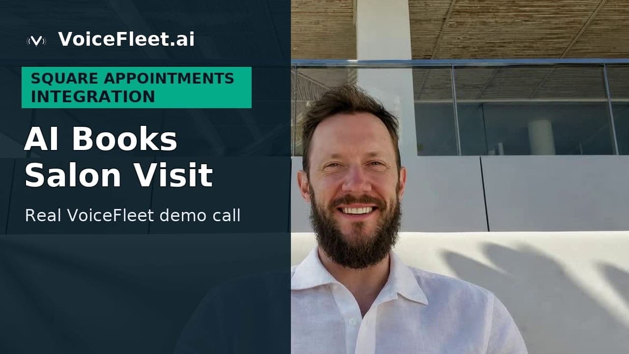 VoiceFleet booking a salon appointment with Square Appointments